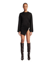 Black Viscose Mini Dress | PDP | Antonia