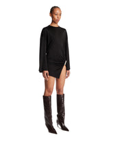 Black Viscose Mini Dress | PDP | Antonia