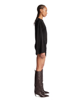 Black Viscose Mini Dress | PDP | Antonia