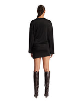 Black Viscose Mini Dress | PDP | Antonia