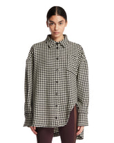 Black and White Houndstooth Wool Shirt | PDP | Antonia