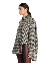 Black and White Houndstooth Wool Shirt | PDP | Antonia