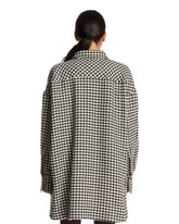 Black and White Houndstooth Wool Shirt | PDP | Antonia