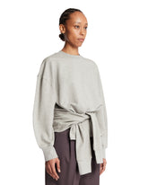 Gray Trompe-l'oeil Sweatshirt | PDP | Antonia