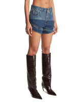Blue Denim Cut-Out Shorts | PDP | Antonia
