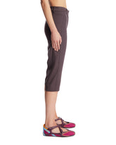 Purple Wool Capri Trousers | PDP | Antonia