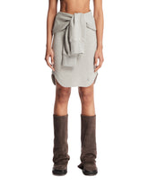 Gray Trompe-l'oeil Skirt | PDP | Antonia