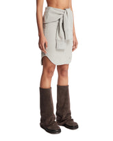 Gray Trompe-l'oeil Skirt | PDP | Antonia