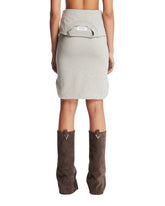 Gray Trompe-l'oeil Skirt | PDP | Antonia