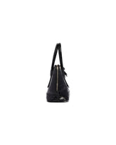 Black Crocodile-Effect Mini Sant Ambroeus Leather Bag | PDP | Antonia