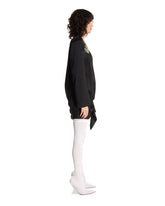 Black Draped Mini Dress with Jewel Embellishments | PDP | Antonia
