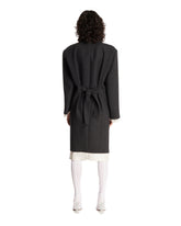 Gray Double-Breasted Wool Coat | PDP | Antonia