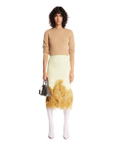 Gonna Midi Con Piume Gialla | All | Antonia