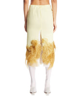 Yellow Feather Midi Skirt | PDP | Antonia