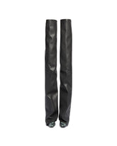 Gray Leather Thigh-High Boots | PDP | Antonia