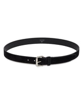 Black Geo Suede Belt | PDP | Antonia