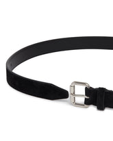 Black Geo Suede Belt | PDP | Antonia