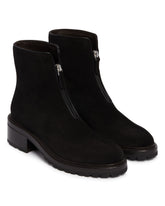 Black Nobilis Suede Pull-On Boots | PDP | Antonia