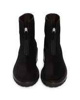 Black Nobilis Suede Pull-On Boots | PDP | Antonia