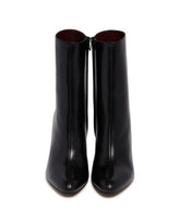 Black Ornella Leather Booties | PDP | Antonia