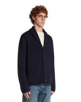 Blue Cashmere and Cotton Cardigan | PDP | Antonia