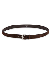 Brown Geo Suede Belt | PDP | Antonia