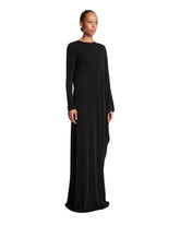 Black Asymmetric Long Dress | PDP | Antonia