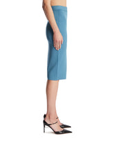 Light Blue Viscose Midi Skirt | PDP | Antonia