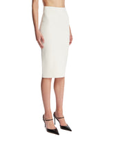 White Viscose Midi Skirt | PDP | Antonia