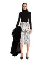 White Jacquard Velvet Skirt | PDP | Antonia