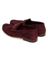 Burgundy Suede Loafers | PDP | Antonia