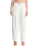 White Cotton Trousers | PDP | Antonia
