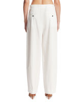 White Cotton Trousers | PDP | Antonia