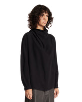 Blusa In Viscosa Con Scollo Foulard Nera | PDP | Antonia