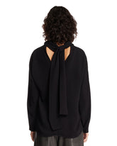 Blusa In Viscosa Con Scollo Foulard Nera | PDP | Antonia