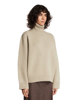 Maglione A Collo Alto In Lana Beige | PDP | Antonia