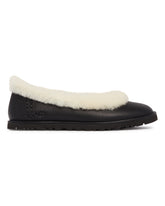 Black Leather Zora Ballerina Flats | PDP | Antonia