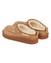 UGG x JW Anderson Beige Loafer Mules | PDP | Antonia