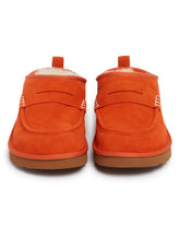 UGG x JW Anderson Orange Loafer Mules | PDP | Antonia