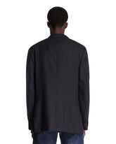 Blue Double-Breasted Cashmere Jacket | PDP | Antonia