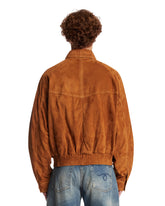 Giacca Blouson In Suede Marrone | PDP | Antonia