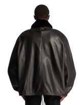 Black Leather Coach Jacket | PDP | Antonia