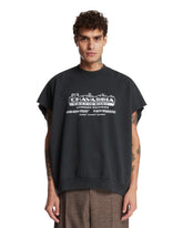 Black Hooligan Muscle Sweatshirt | PDP | Antonia