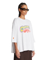 White Oversized Logo T-Shirt | PDP | Antonia