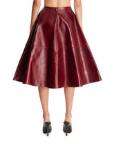 Burgundy Loretta Leather Skirt | PDP | Antonia