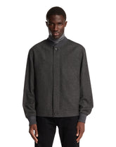 Gray Padded Oasi Cashmere Bomber Jacket | PDP | Antonia