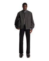 Gray Padded Oasi Cashmere Bomber Jacket | PDP | Antonia
