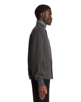 Gray Padded Oasi Cashmere Bomber Jacket | PDP | Antonia