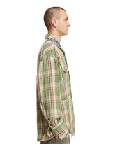 Green Patchwork Checkered Shirt | PDP | dAgency