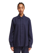 Camicia Blu In Lino - HANDRED | PLP | dAgency